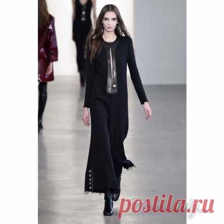 Наряды из кусочков и необработанный край в коллекции Calvin Klein осень-зима 2015-2016