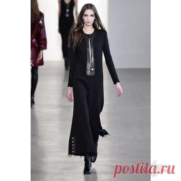 Наряды из кусочков и необработанный край в коллекции Calvin Klein осень-зима 2015-2016