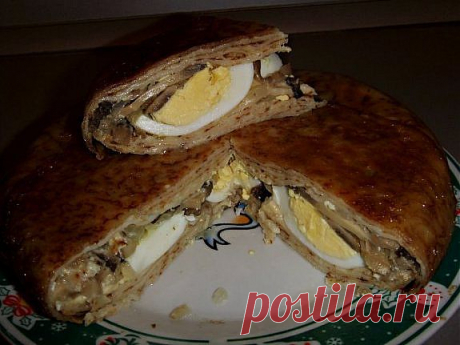 Блинчатый пирог в мультиварке - очень вкусный рецепт домашнего пирога!
