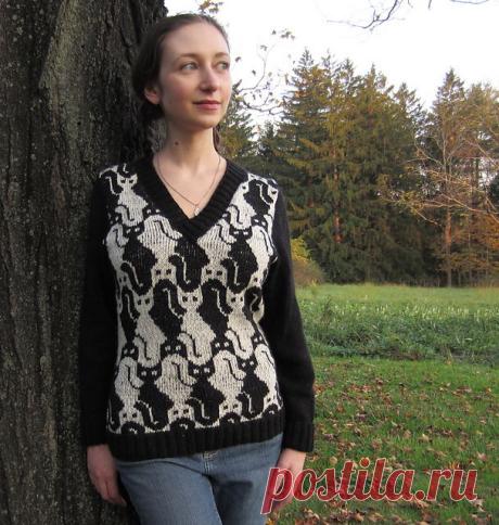 Ravelry: Cat V-образным вырезом модели Кейт Bellando
