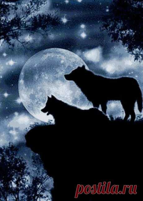 волки монохром... - Схемы вышивки - MironenkoElena1 - Авторы - Портал «Вышивка крестом»