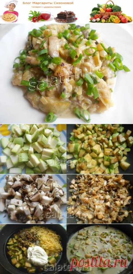 Кабачки тушеные в сметане, вкусный и простой рецепт |