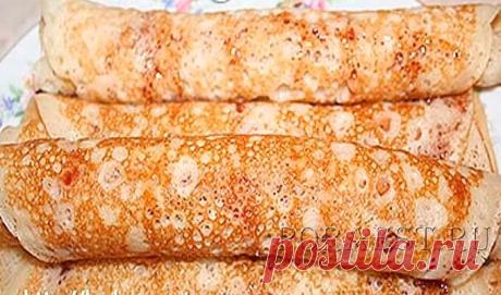 Заварные блины на кефире — 6 рецептов тонких блинов с дырочками