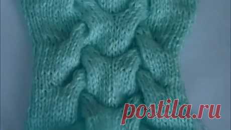 Узор Королевские косы спицами (Knitting pattern royal braid, plait)