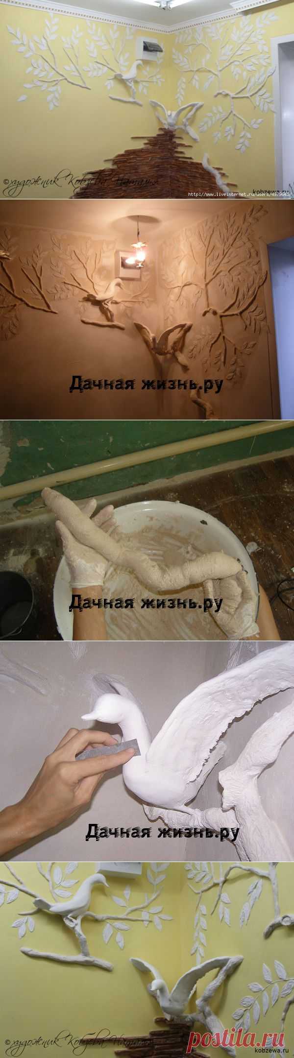 Барельеф из гипса на стене своими руками