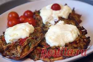 Драники из баклажана и перца рецепт с фотографиями