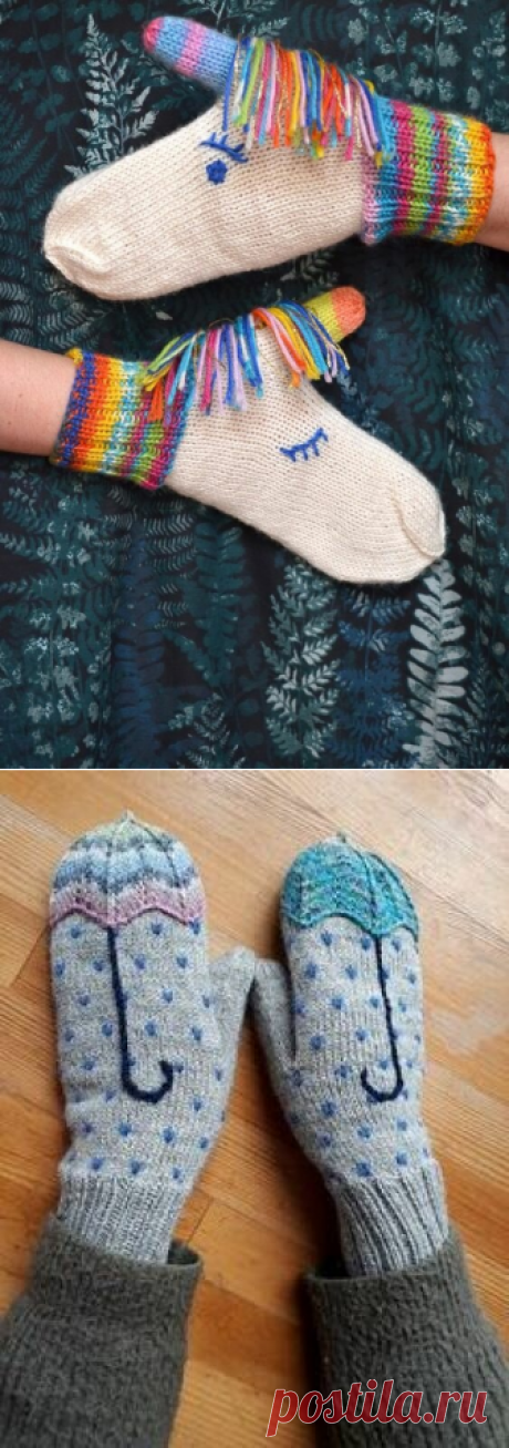 Интересные идеи вязаных варежек и носочков для детей. | Handmade для всех | Яндекс Дзен