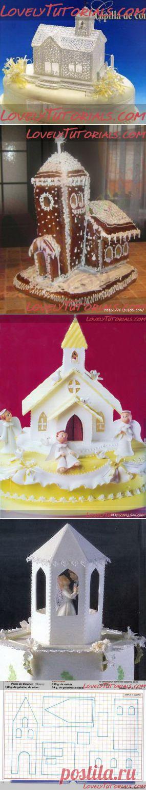 Шаблоны церквей, домов, хижин, беседок для вырезания и выпечки рождественских домиков.