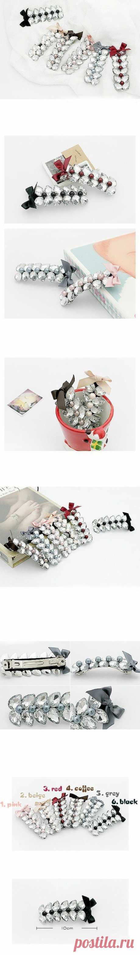 Хан аксессуары издание волосы мода продавать двухрядные Rhinestone Перл бантом волос клип, принадлежащий категории Украшения для волос и относящийся к Ювелирные изделия на сайте AliExpress.com