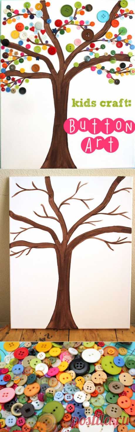 Kids Craft: Button Art - Simply Designing with Ashley
