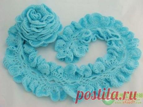 Идея для симпатичного ажурного шарфика