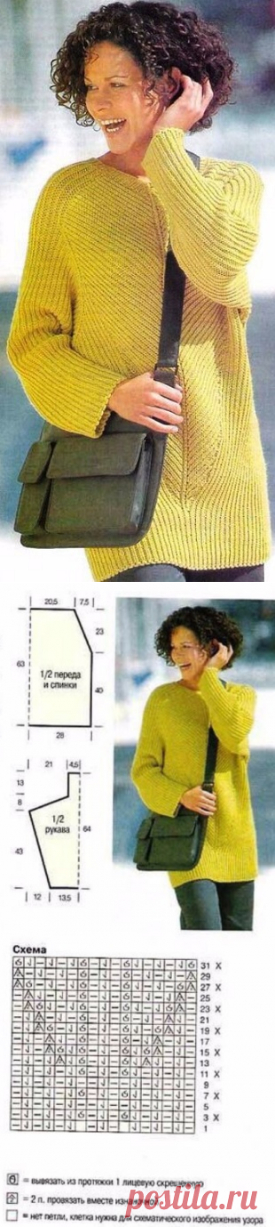 Свитер спицами