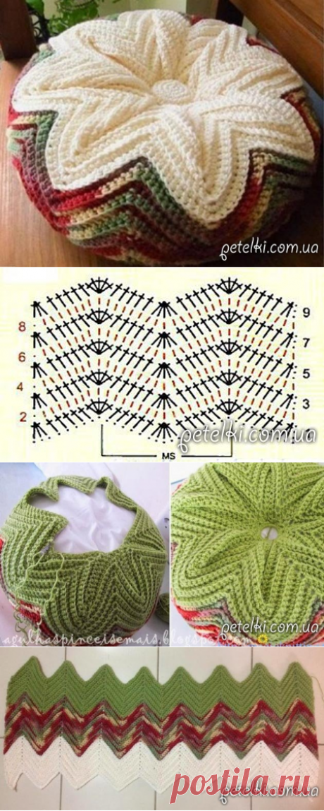 Красивая декоративная подушечка крючком - Сам себе волшебник