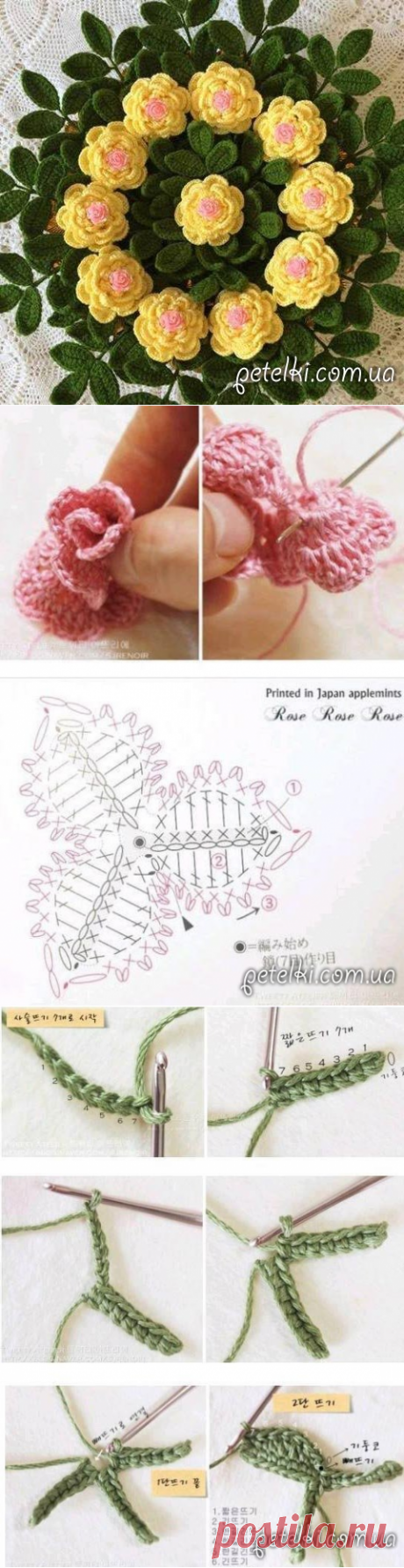 Декоративная салфетка с розами. Мастеркласс