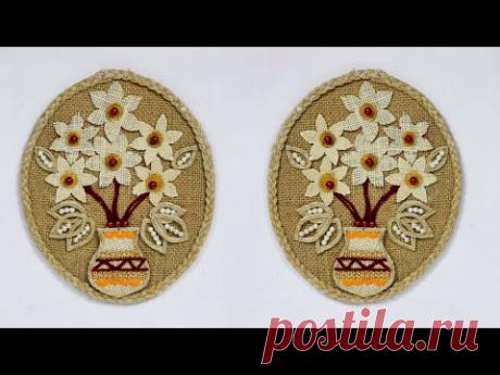 how to make jute wall mat | handmade wall hanging jute | decorate your home with jute craft