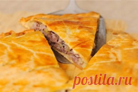 Простой пирог с картофелем, луком и рубленным мясом | Мой садочек