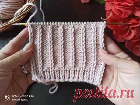 Очень простой узор для вязания свитера, джемпера, кардигана, шапки.