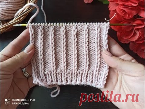 Очень простой узор для вязания свитера, джемпера, кардигана, шапки.