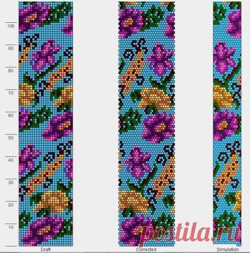 цветы : флора : формат dbb и jbb : Схемы для вязаных жгутов : Файлы : jbead