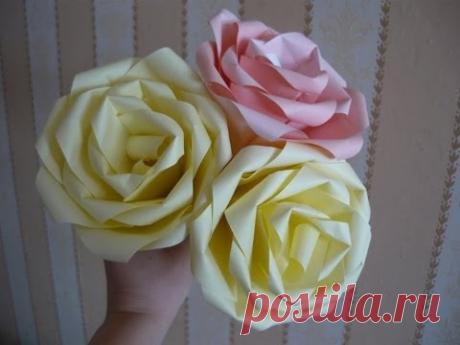 Цветок из бумаги Роза оригами Flower paper Rose Origami