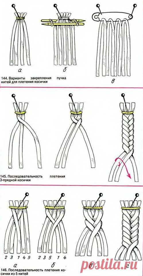 Макраме. Плетеные косички.