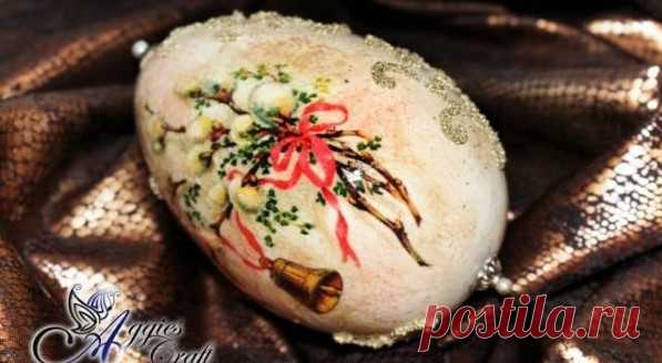 Видео МК-декупаж пасхального яйца.