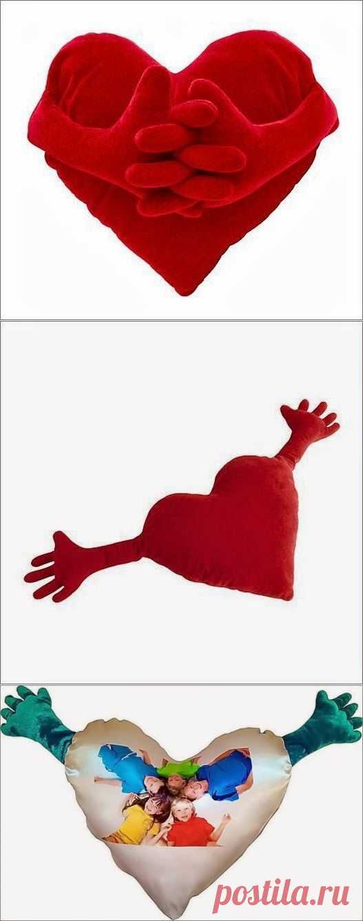 Выкройка для подушки-сердца. Pattern cushion-heart ~ HandMadiya.com