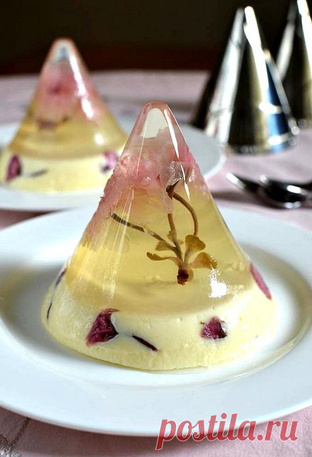 Съедобное желе — цветочный десерт в Японии