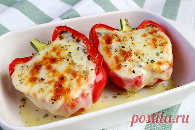 Фаршированные половинки перца с курицей в духовке рецепт с фото пошагово