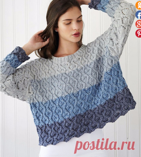 Идеи для пуловеров спицами — HandMade