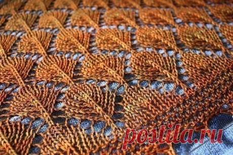 Шаль спицами