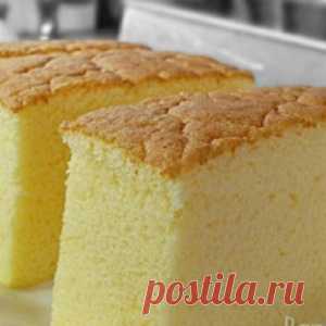 Очень пышный и воздушный с особенной, равномерной, легкой, рассыпчатой текстурой Шифоновый бисквит - МирТесен