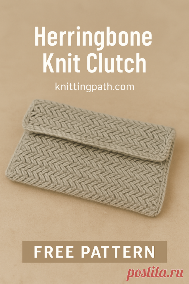Herringbone Knit Clutch