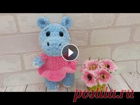 БЕГЕМОТИК из плюшевой пряжи крючком/amigurumi hippopotamus/Nilpferd häkeln БЕГЕМОТИК из плюшевой пряжи крючком/amigurumi hippopotamus/Nilpferd häkeln...