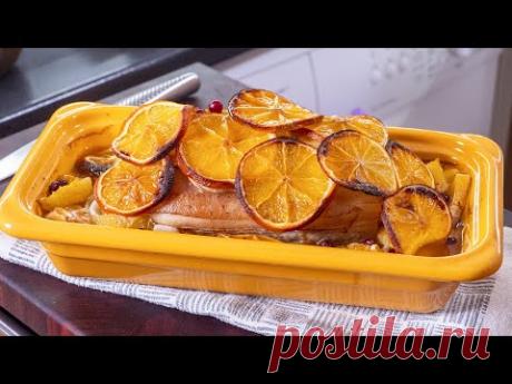 Шикарное мясо в духовке. Отличный вариант для праздничного стола. Как свинья в апельсинах