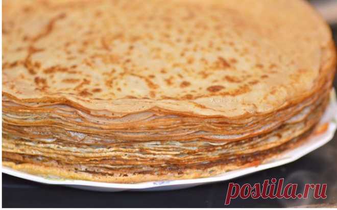 Роскошный блинный торт с мясным фаршем