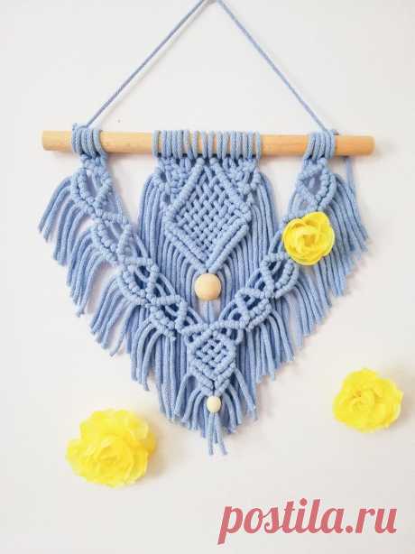 BABY BLUE BB Macrame Wall Decor Macrame Decor Tapiz | Etsy