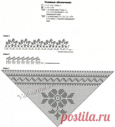Косынка для девочки крючком с цветком - Детские шапочки крючком