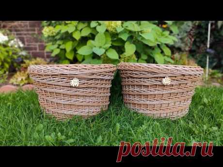 Кашпо из полиротанга "Спираль"