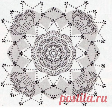Вязание-крючок-Рисунки и схемы&gt;Мотив