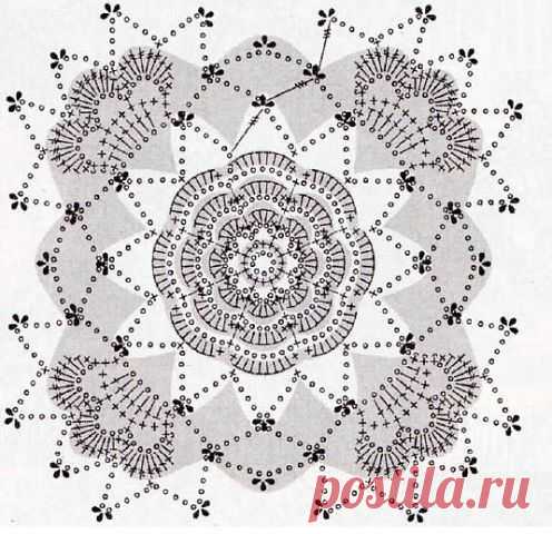 Вязание-крючок-Рисунки и схемы>Мотив
