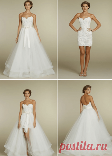 Свадебные платья красного цвета - фото