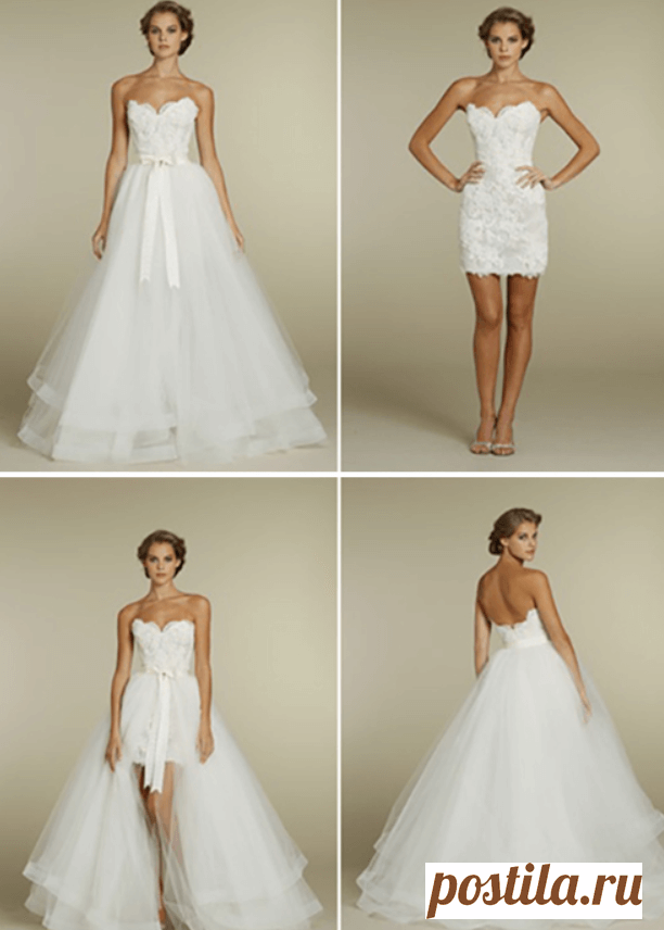 Свадебные платья красного цвета - фото