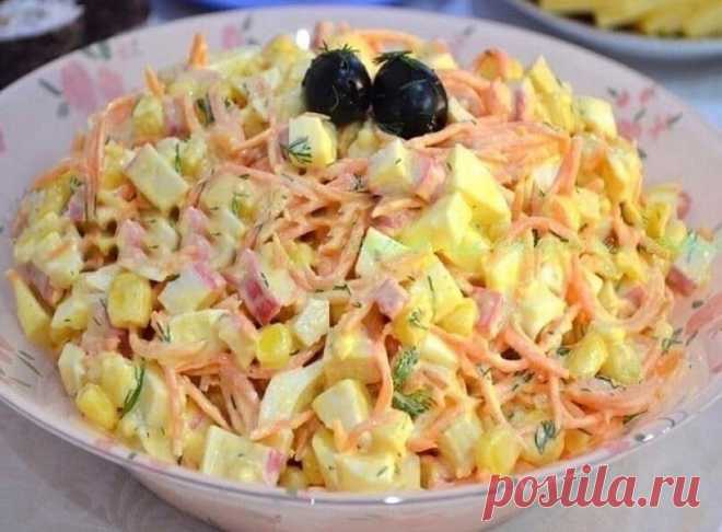 Салат »Валерия» .Всего 4 продукта и 10 Минут Готовки. Простой, Но Какой Вкусный! Хочу предложить вам рецепт очень вкусного салата с морковью по-корейски и крабовыми палочками «Валерия». Готовится за считанные минуты. Ну аж если у Вас