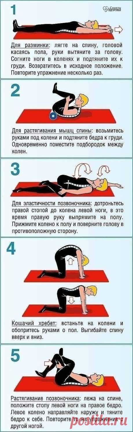 Укрепляющая тренировка для мышц спины и пресса. Выполнение 2-3 раза в неделю — отличная профилактика боли в спине, улучшение осанки и поддержка мышц пресса в тонусе.
