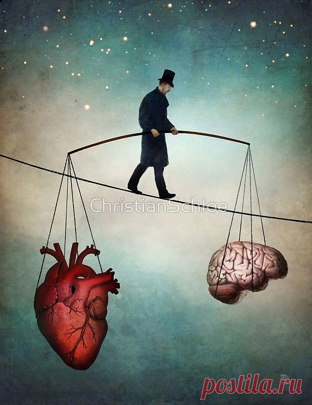 Кристиан Склое (Christian Schloe). Картины в технике сюрреализм  это не о бренности человека, как указано в статье, а равновесии между чувствами и разумом, которое будет условием гармоничного существования. это про медитацию.