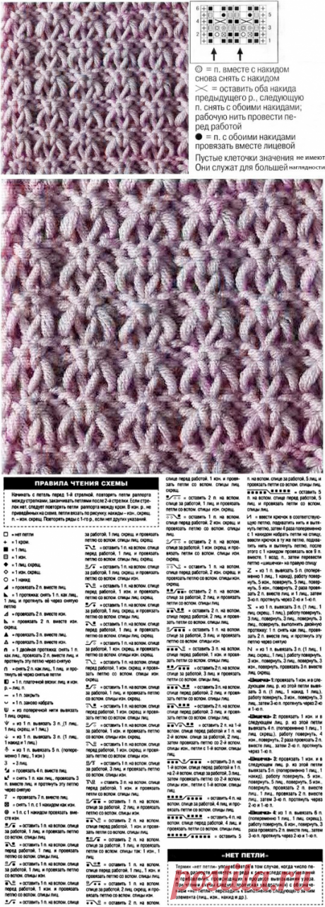 Очень оригинальный узор спицами — Сделай сам, идеи для творчества - DIY Ideas