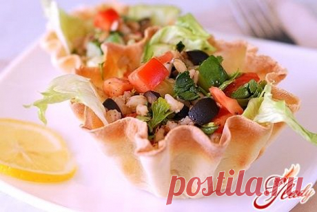 Салаты в тарталетках