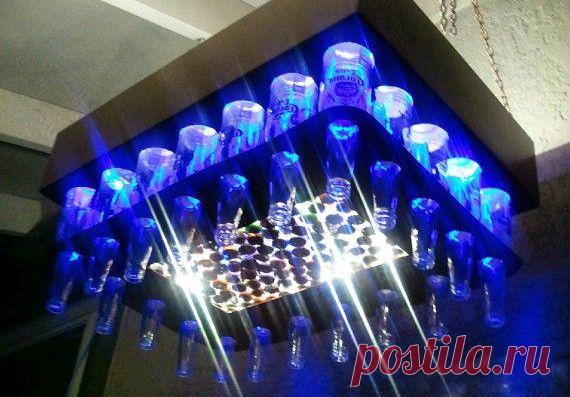 Люстра из пивных бутылок