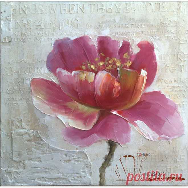 painting chinese Picture - More Detailed Picture about Pink Blooming Flowers Fresh Interior Design Modern Wall Oil Painting House Decorative Unique Murals Picture in Painting & Calligraphy from erliart oil painting factory | Aliexpress.com | Alibaba Group